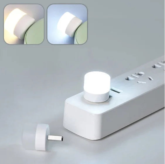 Mini luminária luz lampada led abajur usb