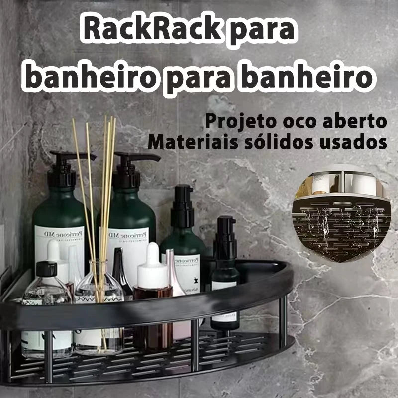 Prateleira de banheiro elegante de 2 peças: solução de armazenamento elegante para xampus e muito mais