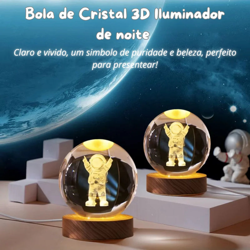 Abajur LED Galaxia Astronauta