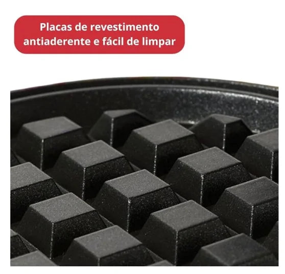 Mini Máquina de Waffles Elétrica Casa Cozinha Fazer Waffle (Cor Aleatoria)