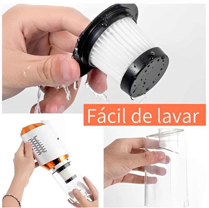 Aspirador de pó sem fio portátil Limpeza manual USB Uso doméstico